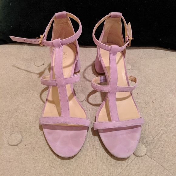 lilac suede heels